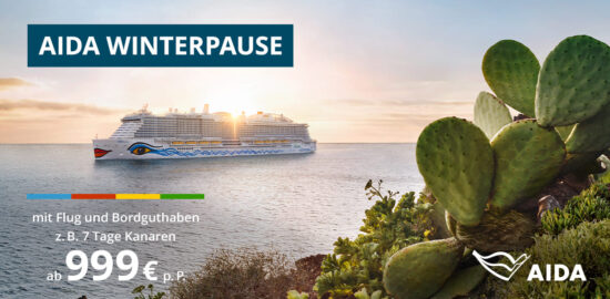 AIDA Winterpause mit Bordguthaben